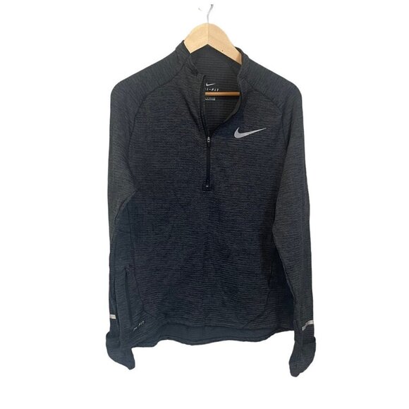Nike running dri fit windbreaker jacket womens size M black softshell - Picture 1 of 10